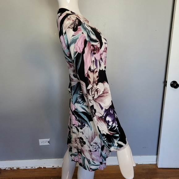 Jaase Floral Print Mini Dress, BNWT, Size L - Picture 3 of 10